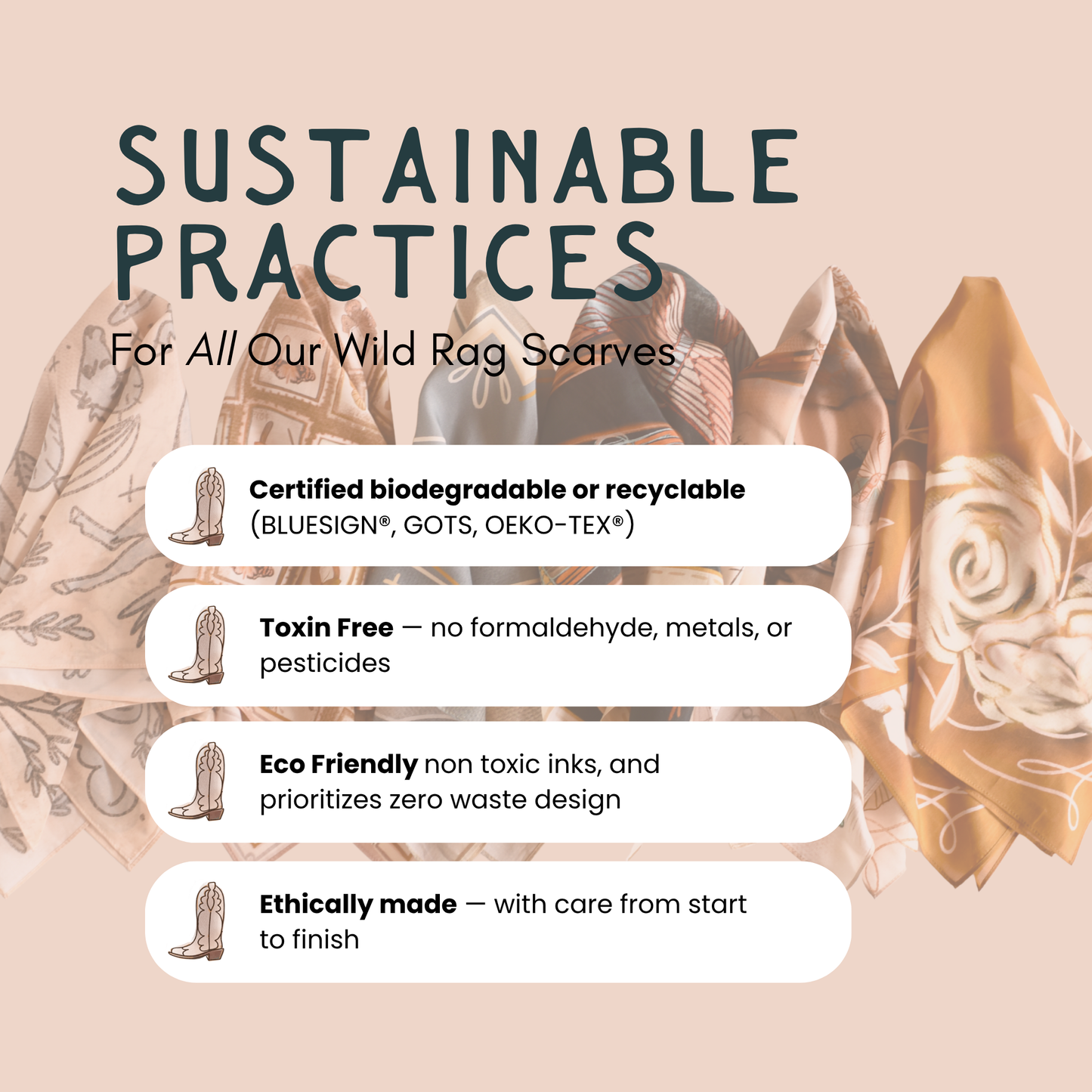 Cowgirl Curiosities Wild Rag Western Silk Scarf