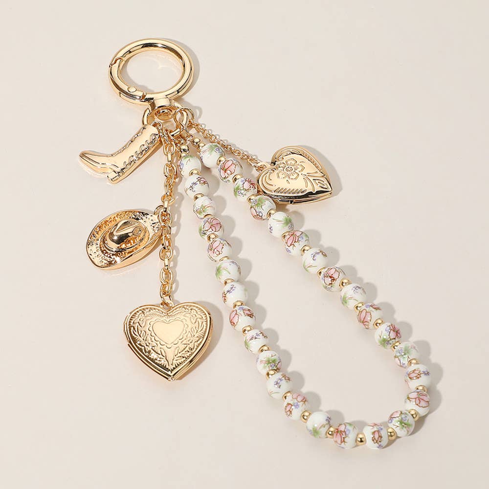 Heart Locket Cowboy Bag Charm