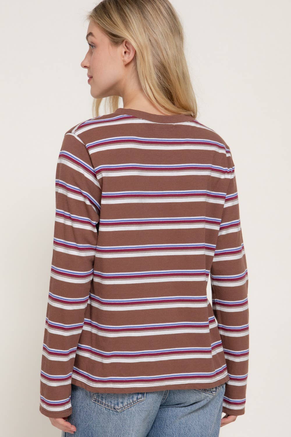 Long Sleeve Multi Striped Top