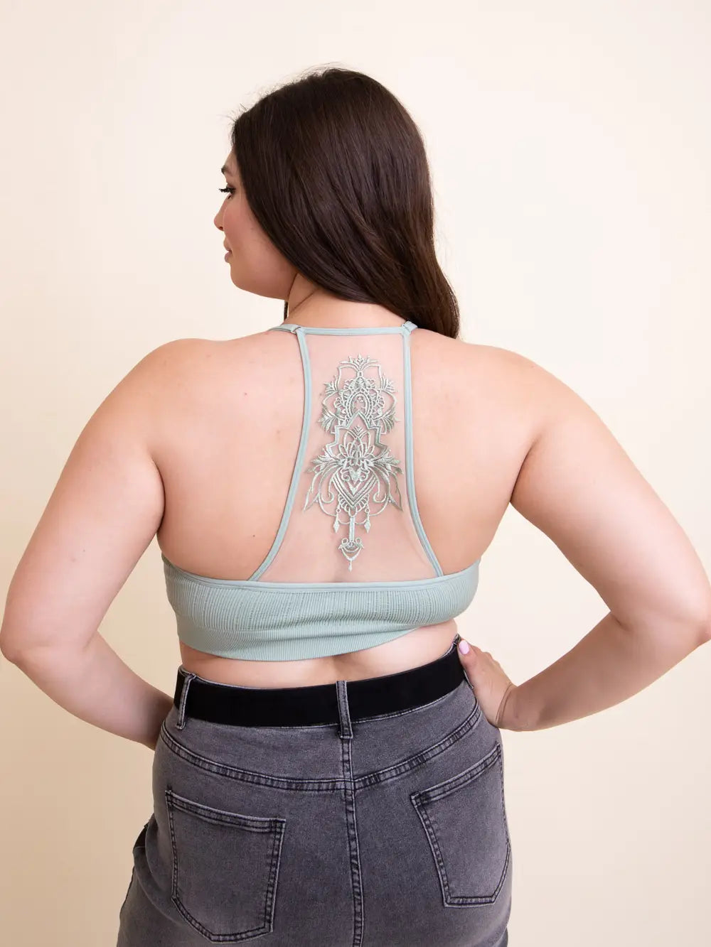 Tattoo Mesh Back Plus+