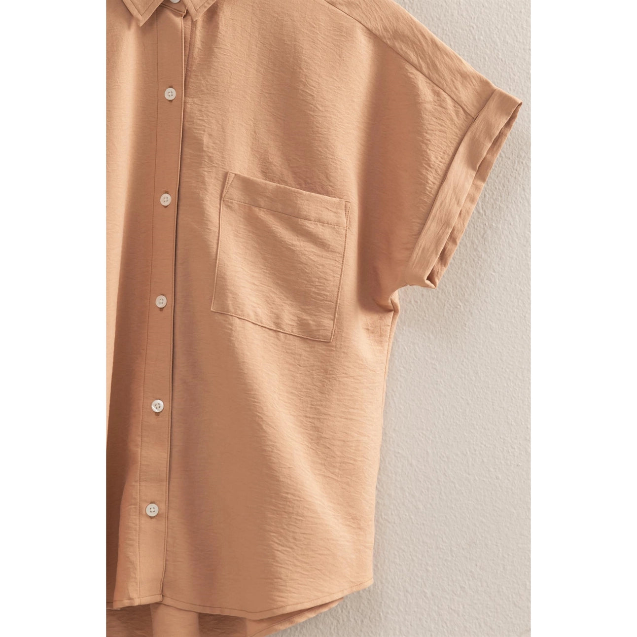 Short Sleeve Button Down Top