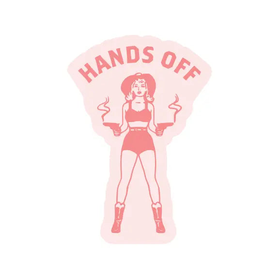 Hands Off Sticker