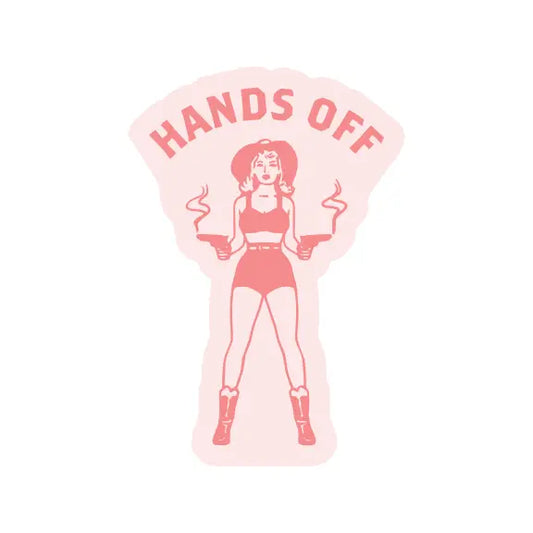 Hands Off Sticker