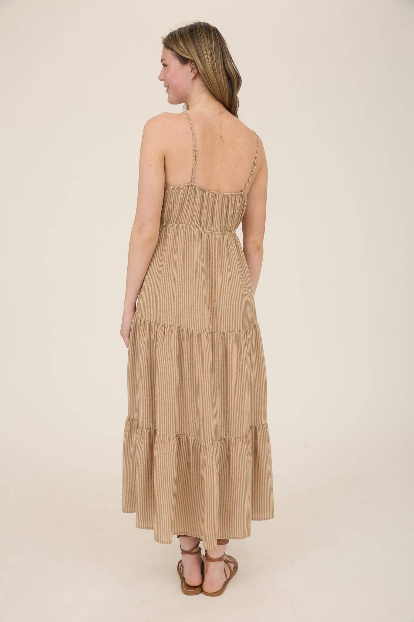 Stripe Tiered Maxi Dress