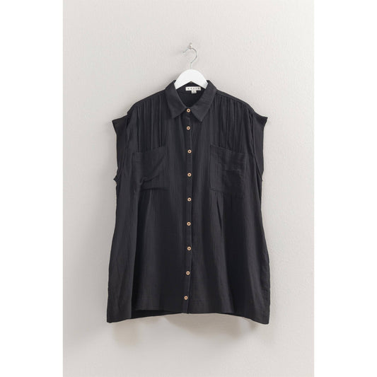 Double Gauze Button Front Tunic