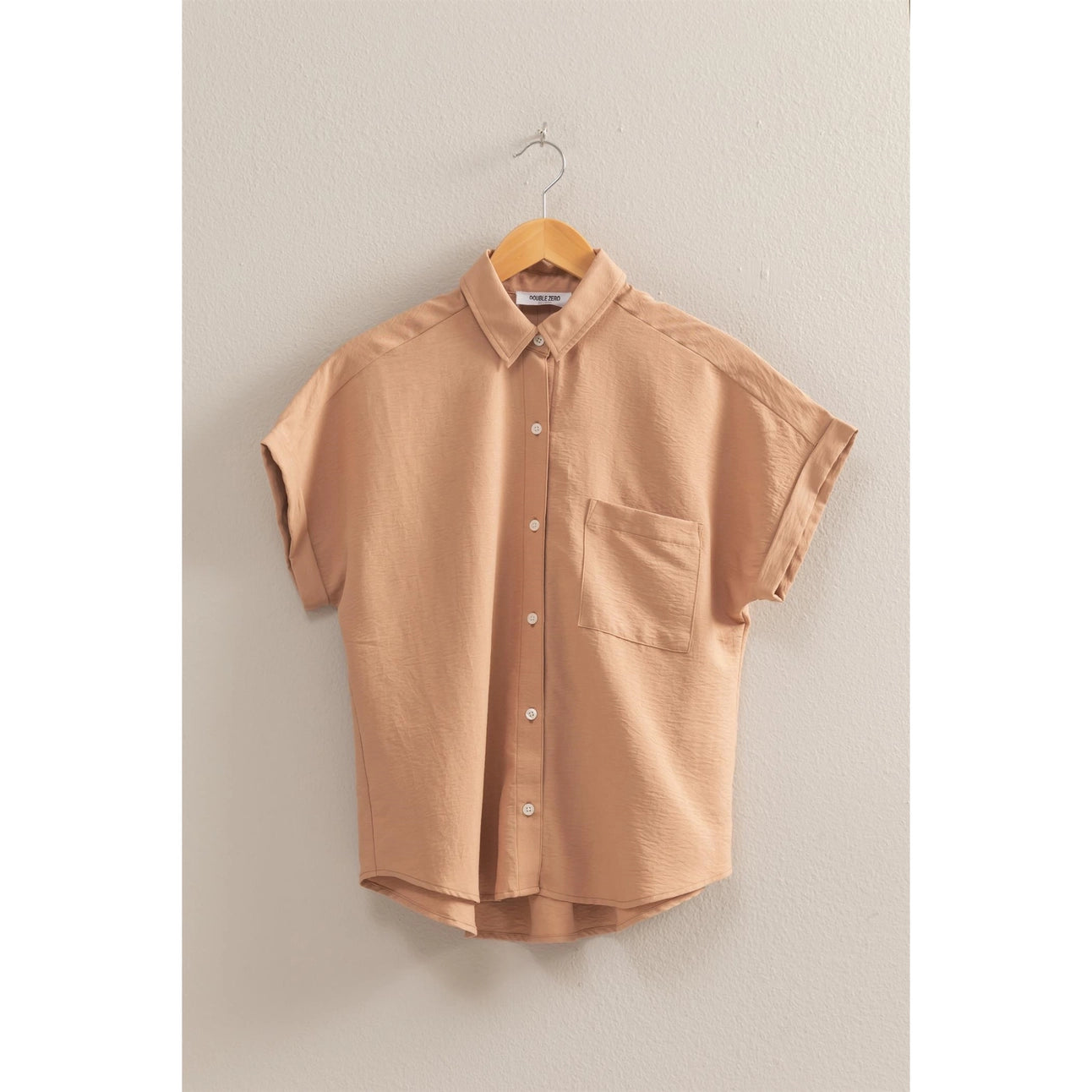 Short Sleeve Button Down Top