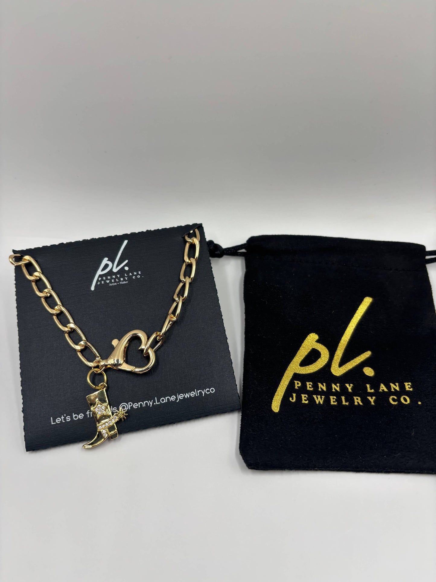 Huxley Boot Heart Toggle Necklace