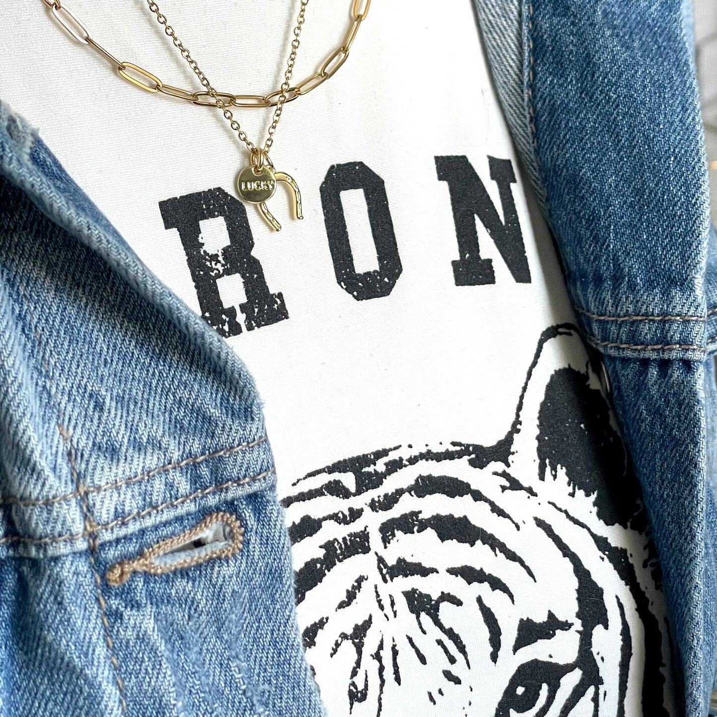 Horseshoe Lucky Charm Gold Necklace