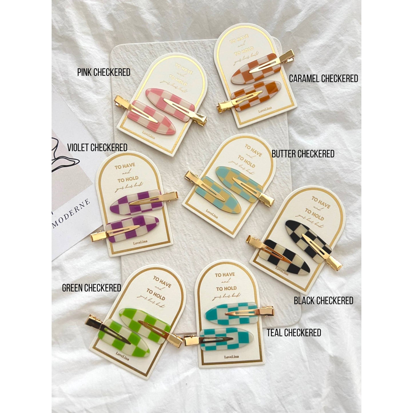 Crease Free Checkered Clips - DEBBIE Checkered