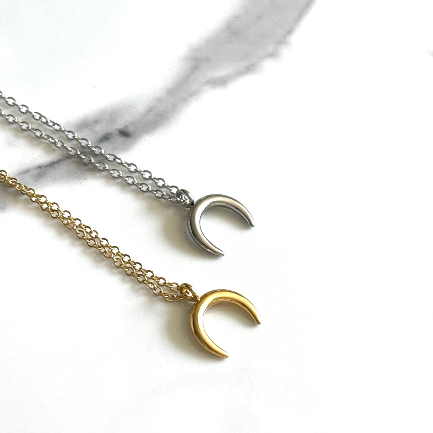 Half Moon Arc Charm Necklace