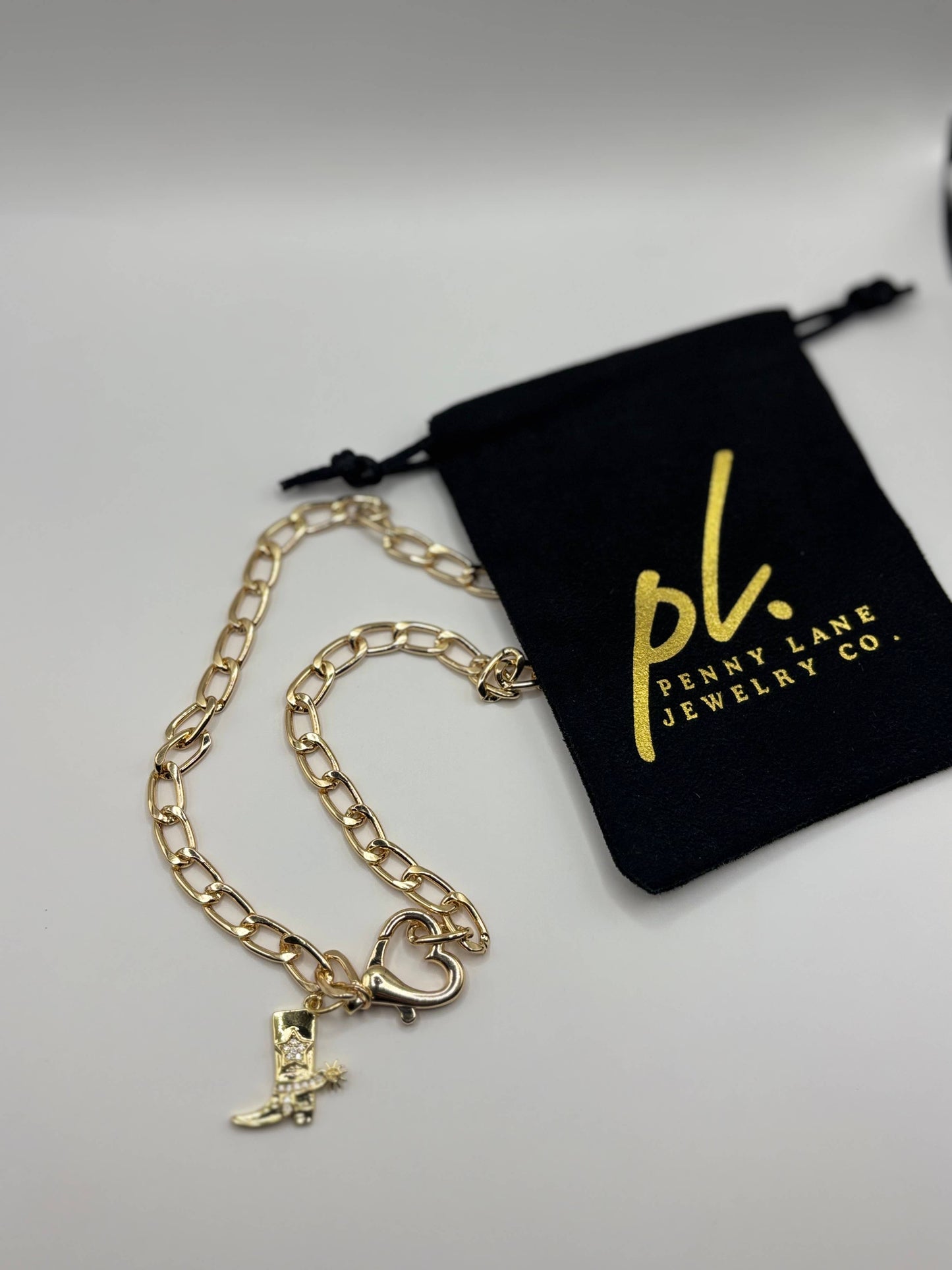 Huxley Boot Heart Toggle Necklace