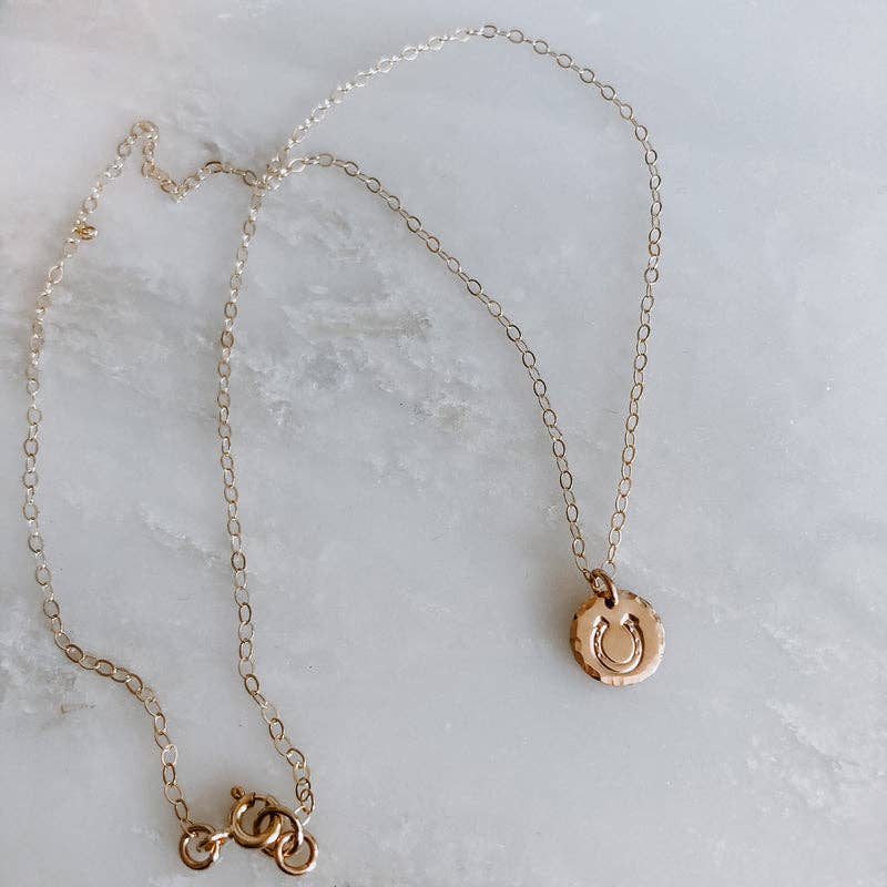 Hand Stamped Mini Coin Necklace