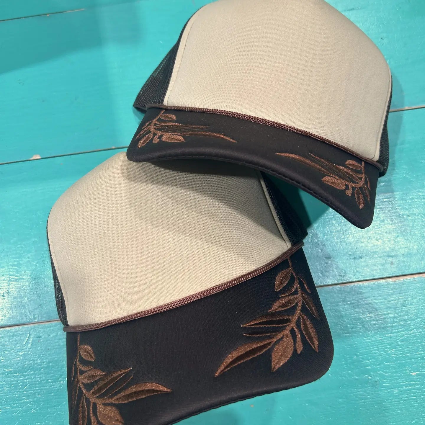 Khaki/Brown Captain Foam Trucker