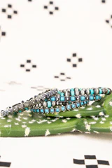 Turquoise Brokendale Silver & Pearl Bracelet