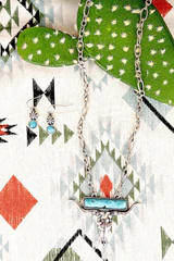 Longhorn Turquoise Bar Necklace