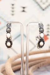 White Valley Hoop Earrings