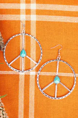 Peace Hoop Earrings
