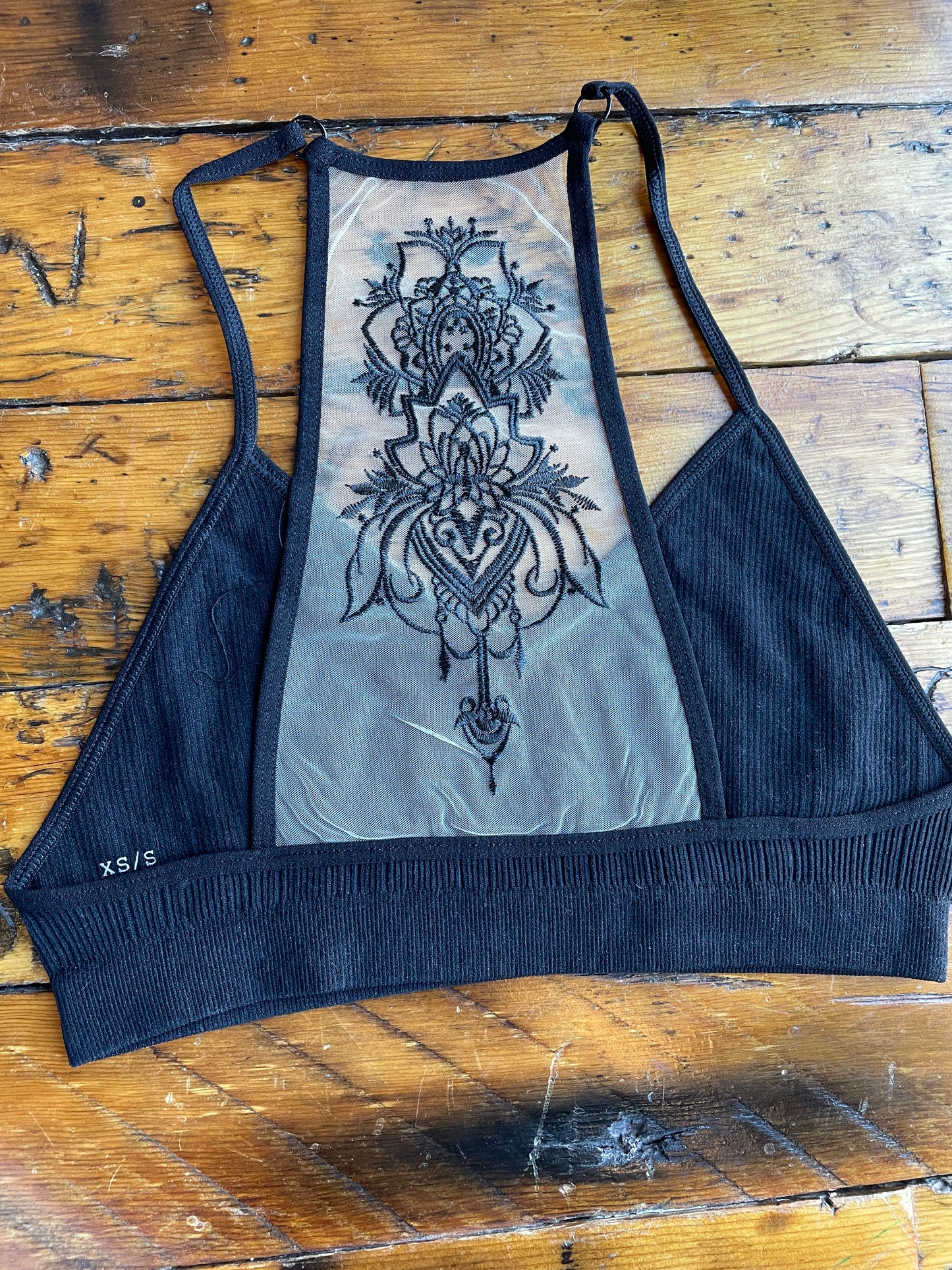 Black Mesh Back Bralette