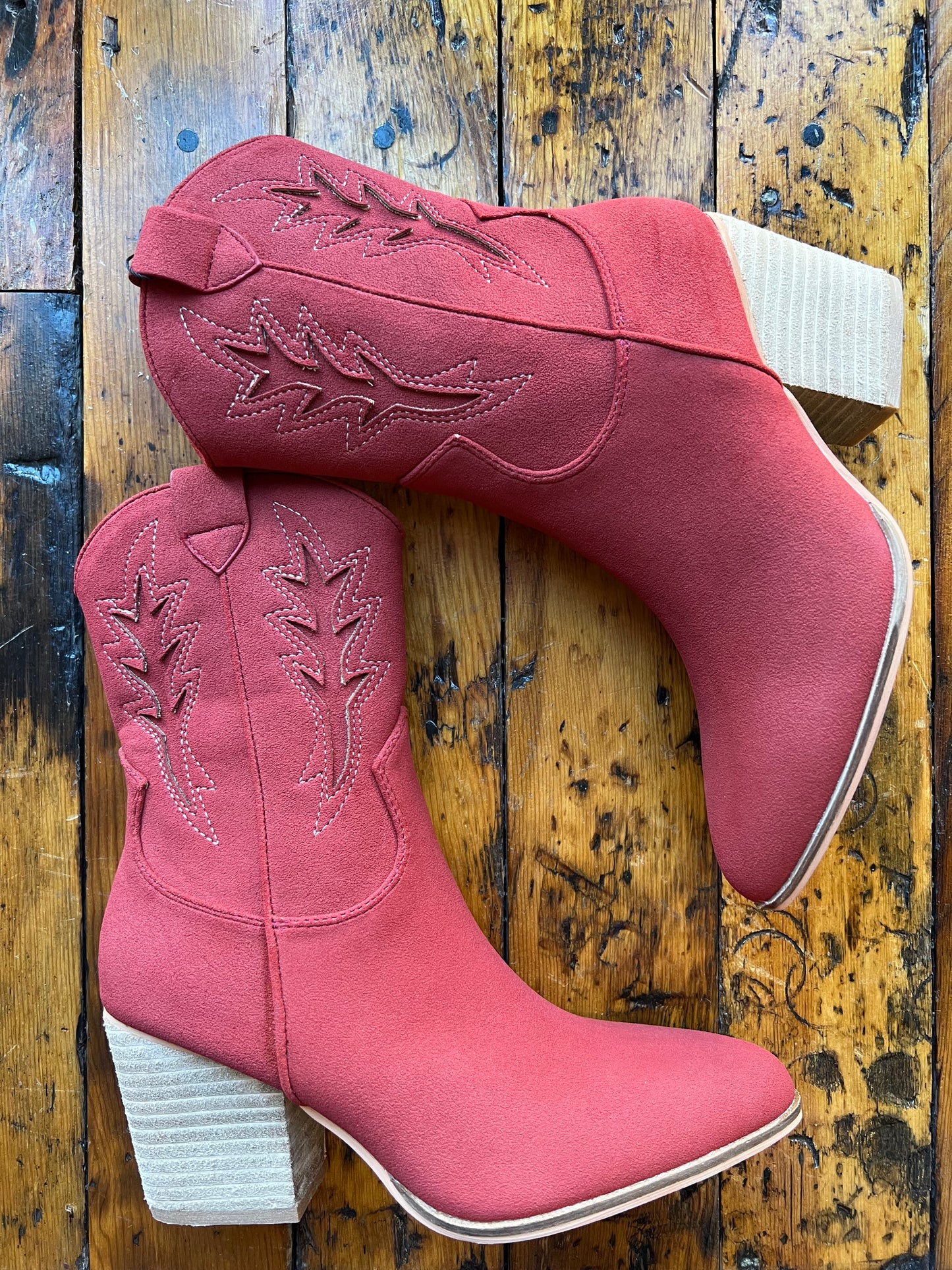 Vintage Red Clementine Bootie