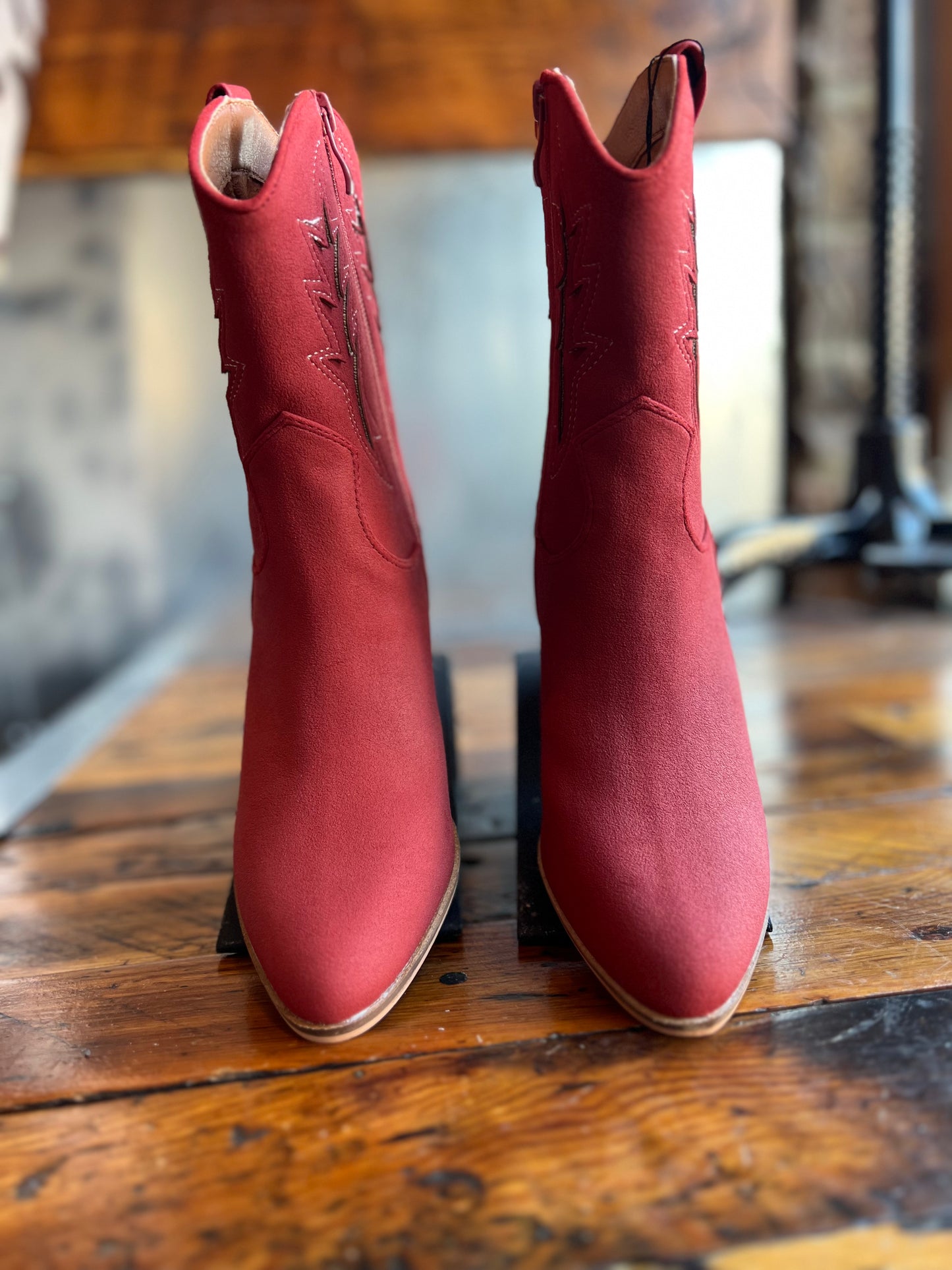 Vintage Red Clementine Bootie