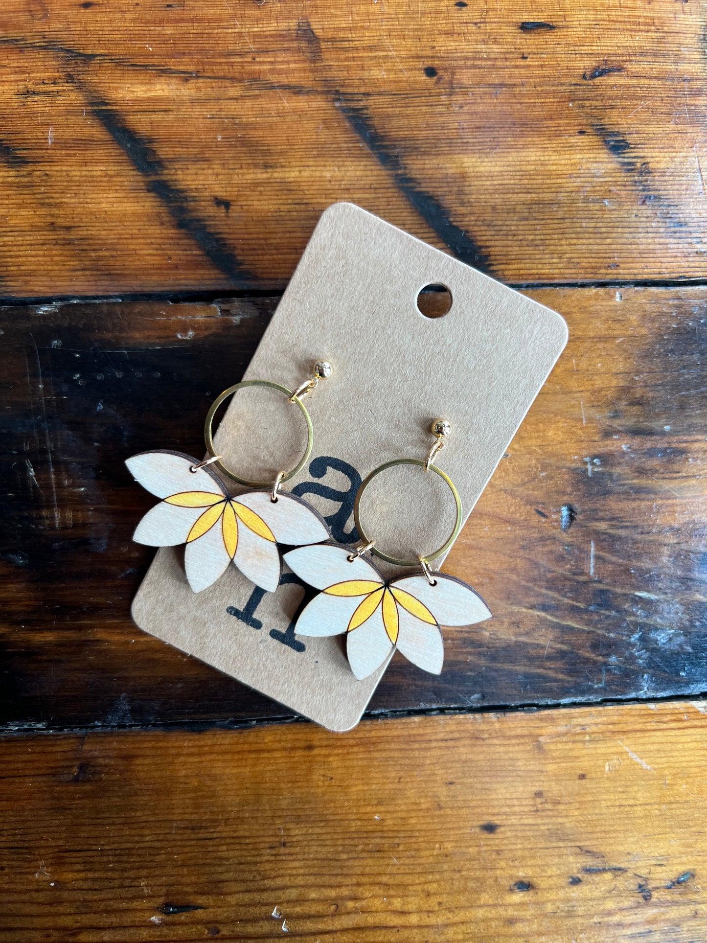 Boho Flower Stud Dangles