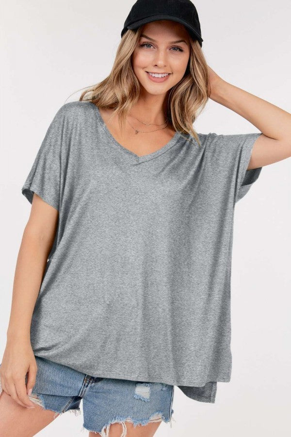 Heather Grey Basic Top