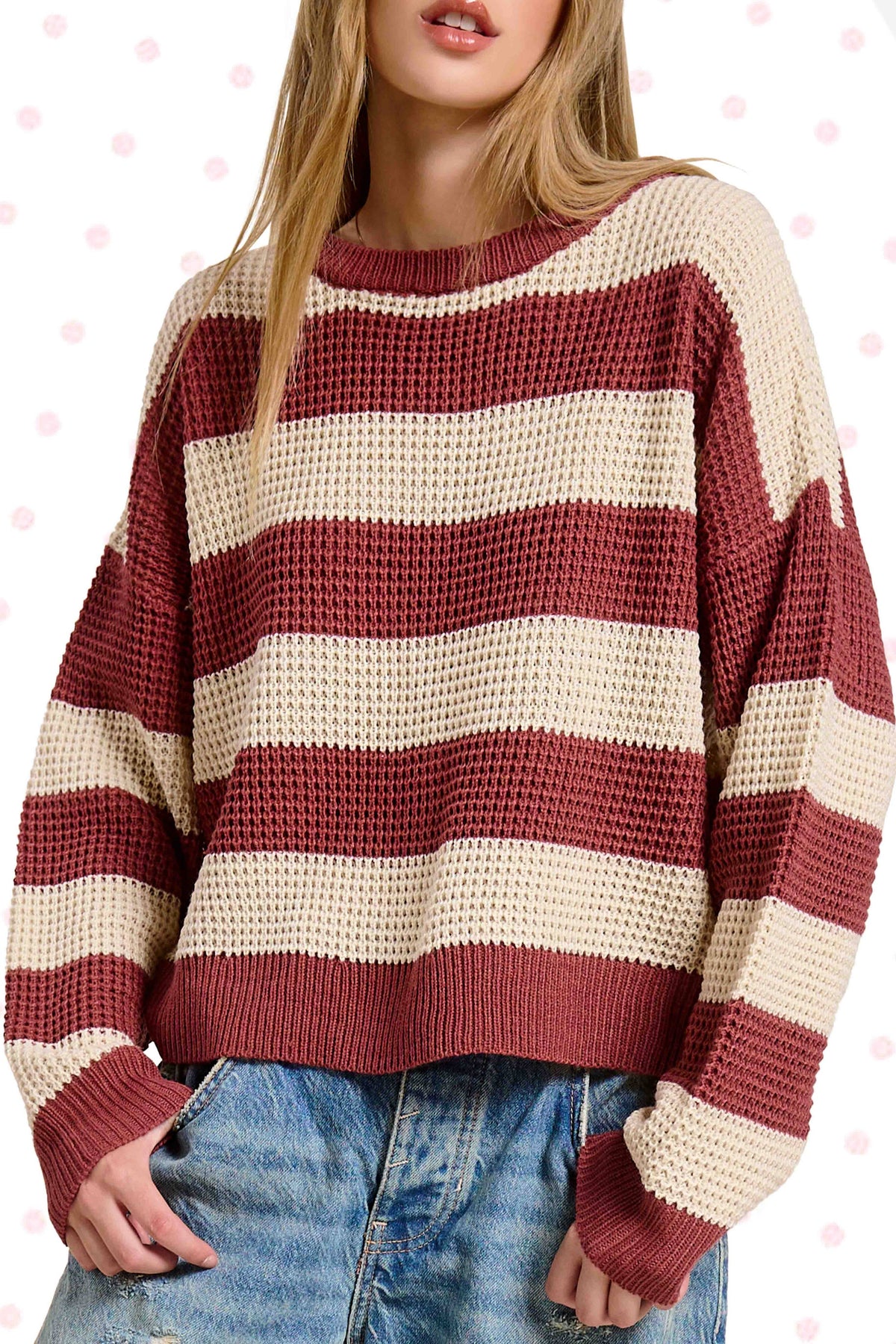 Striped Round Neck Sweater