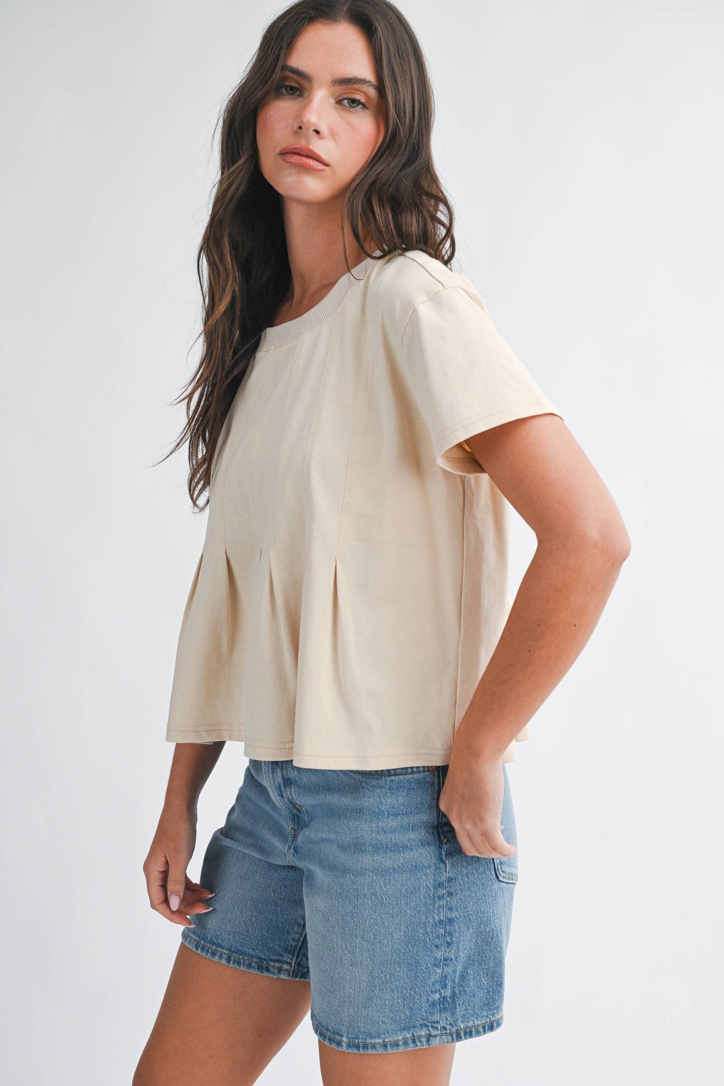 Pleated Swing Tee