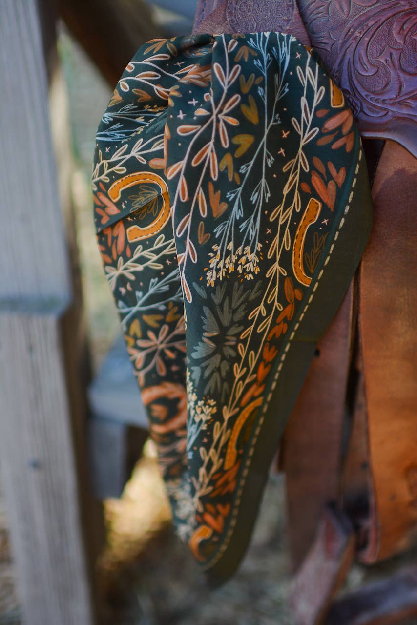 Western Harvest Silk Wild Rag Scarf