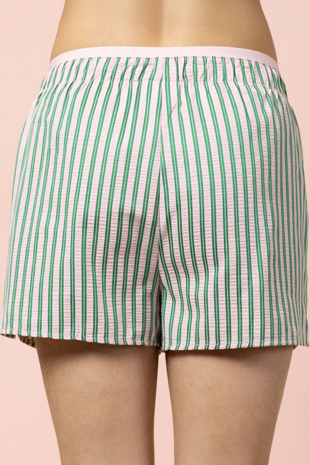 Pink & Green Stripe Shorts