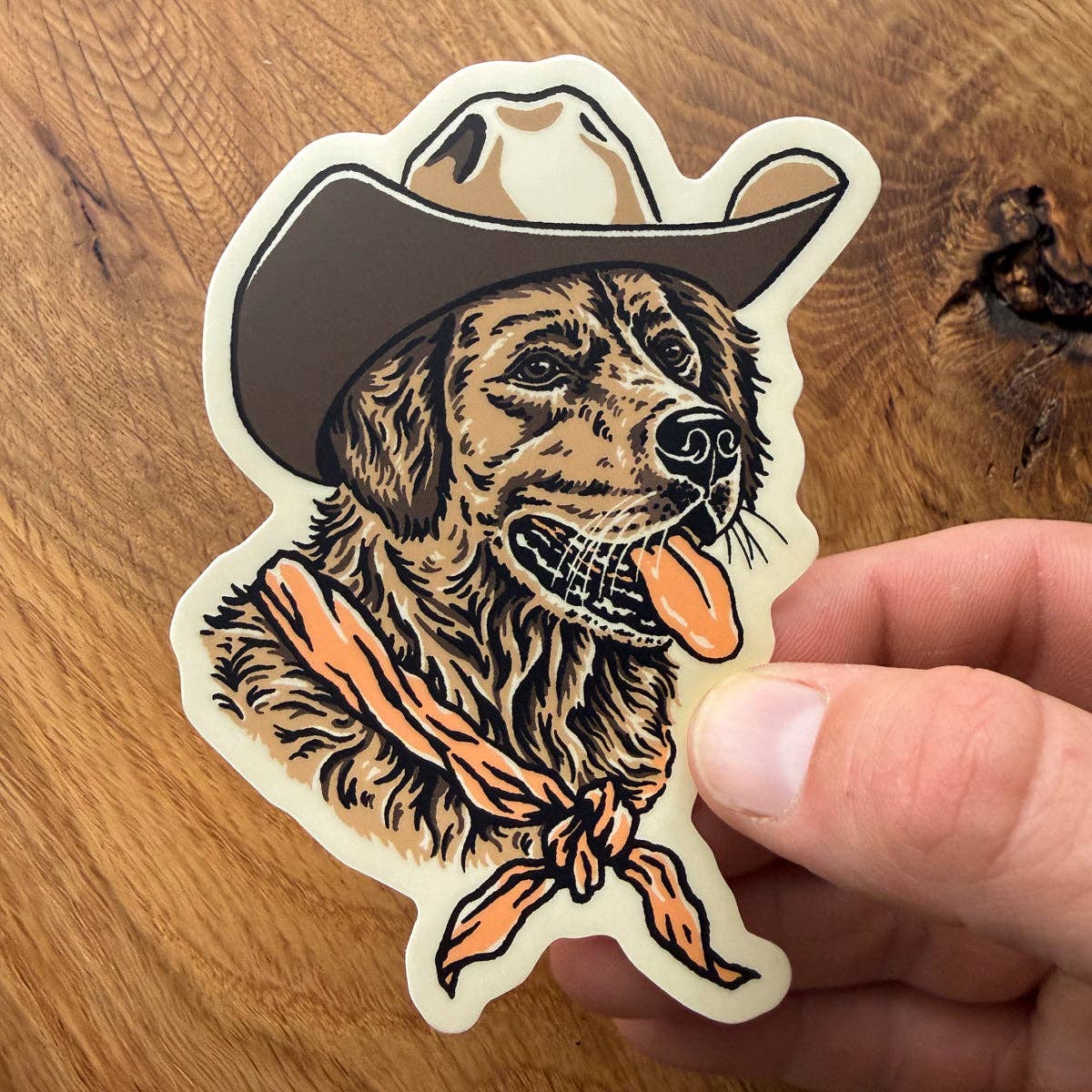 Golden Retriever Cowdog Matte Vinyl Sticker