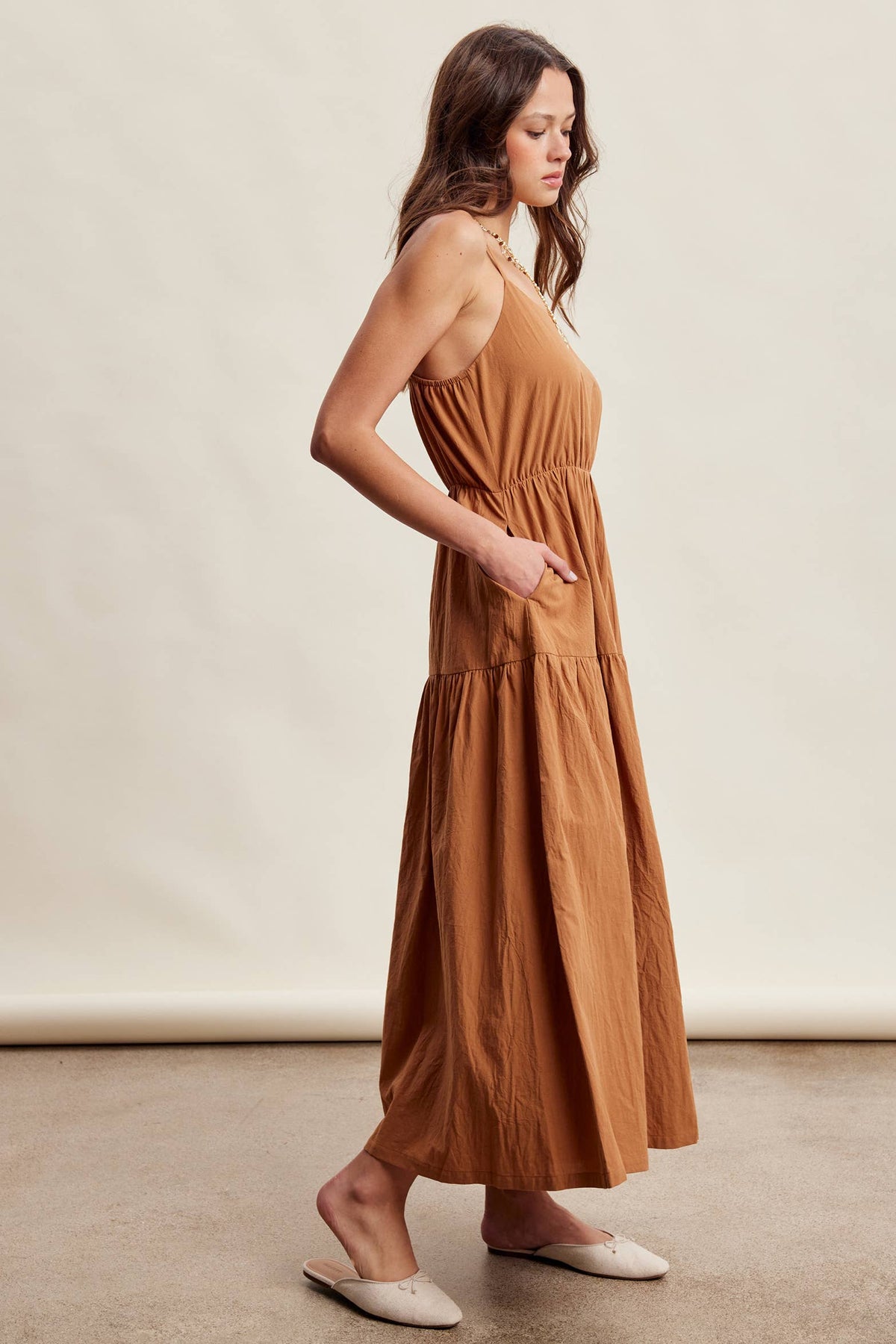Embroidered Lace Vest & Sleeveless Midi Dress Set