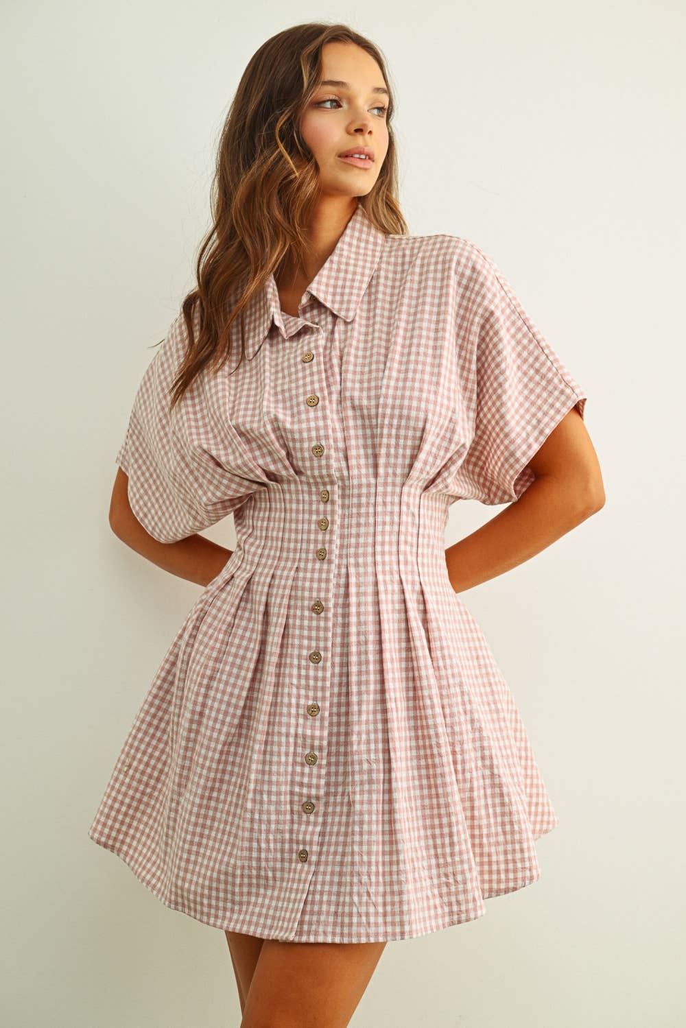 Gingham Shirt Dress