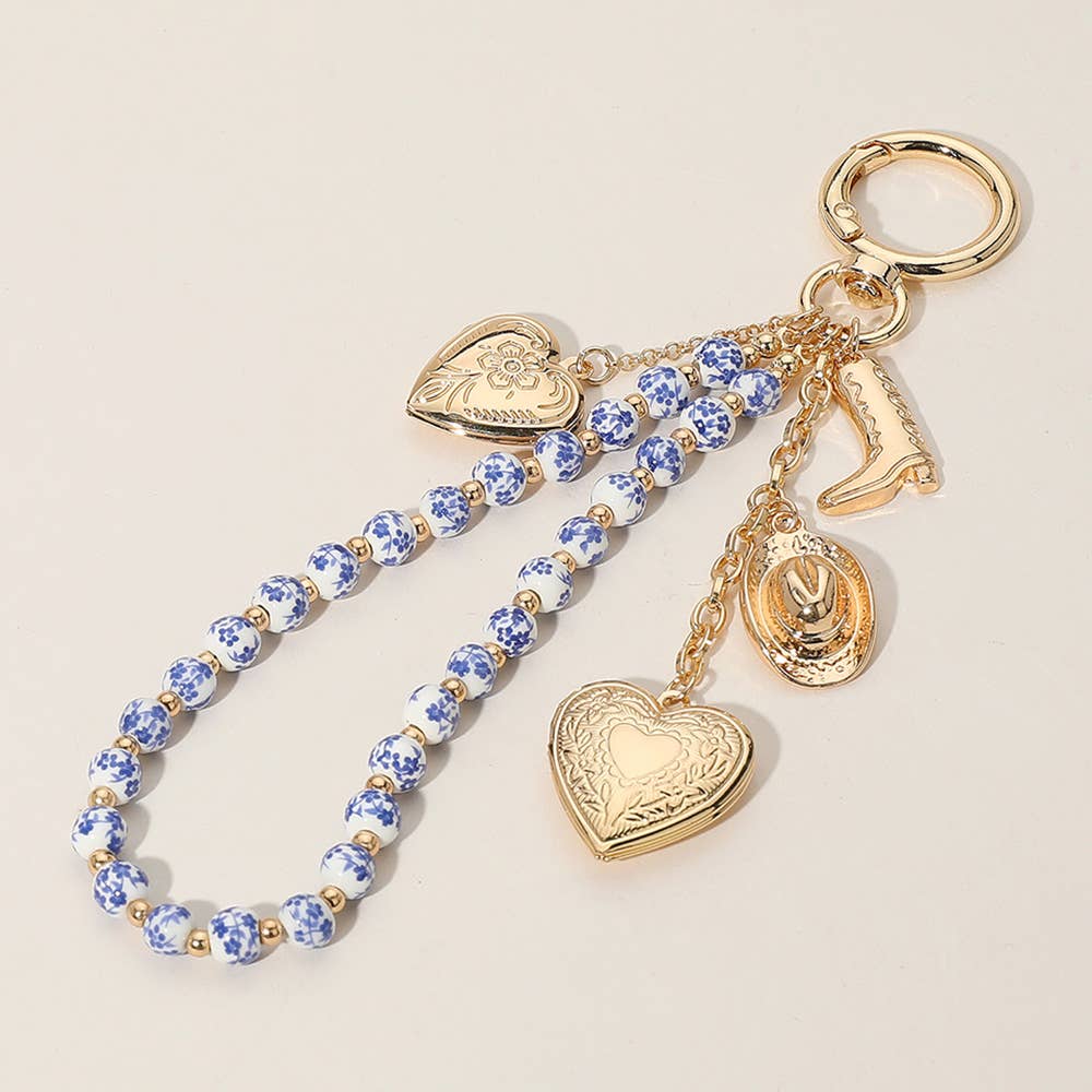 Heart Locket Cowboy Bag Charm