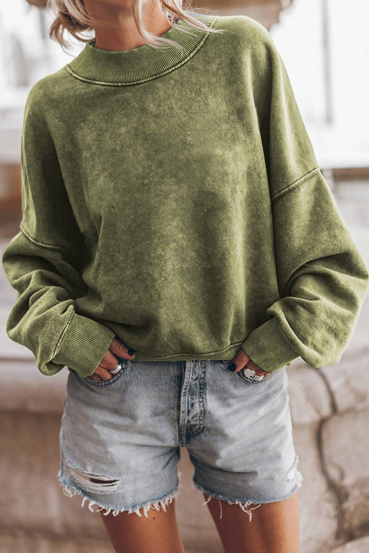 Drop Shoulder Crew Neck Sweatshirt