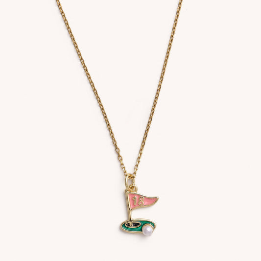 Gold 18th Hole Necklace