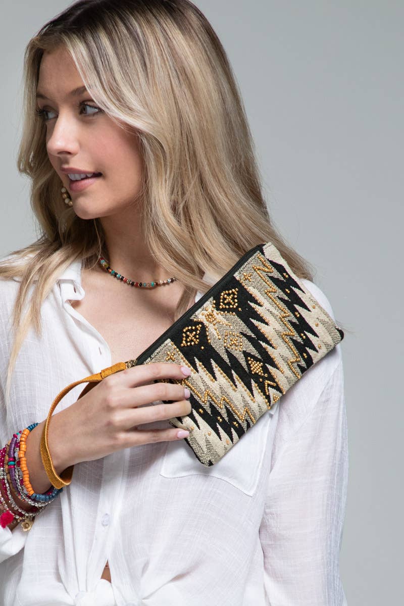 Wren Handmade Ethnic Pattern Clutch