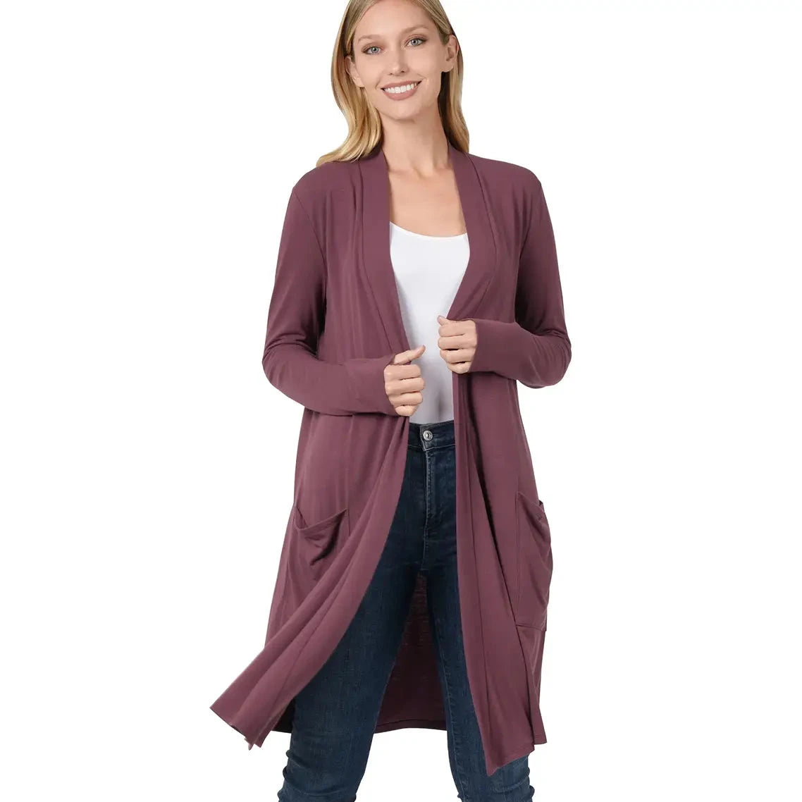 Slouchy Pocket Open Cardigan