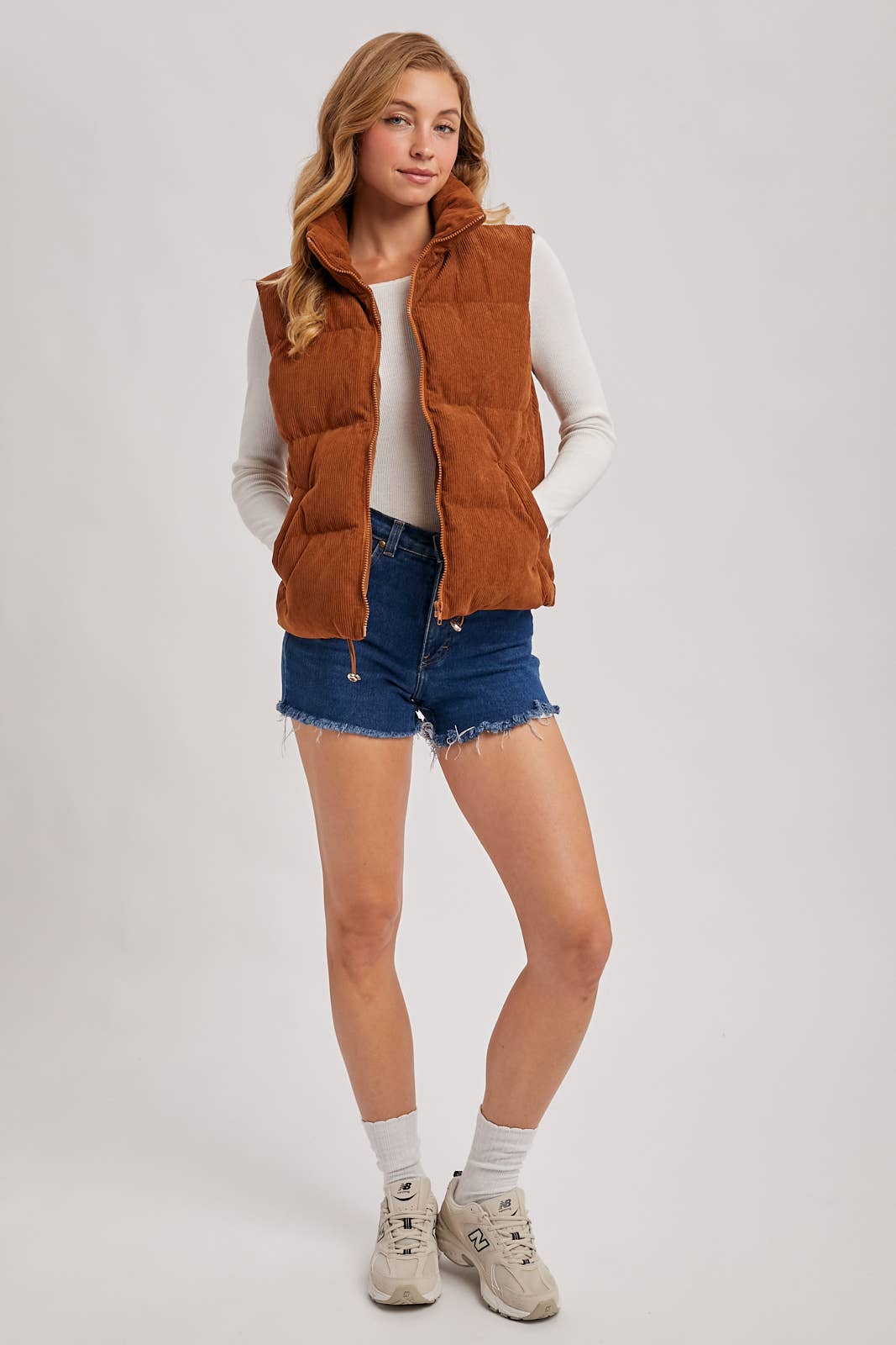Corduroy Puffer Vest