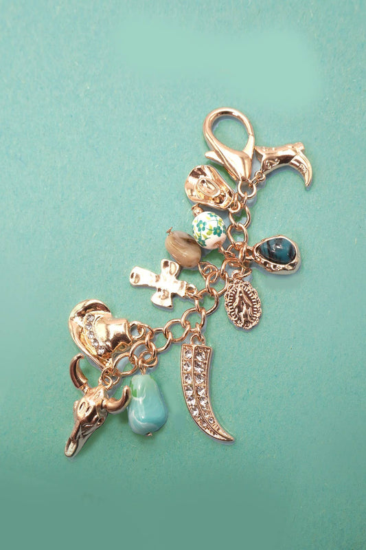 Western Porcelain Bag Charm