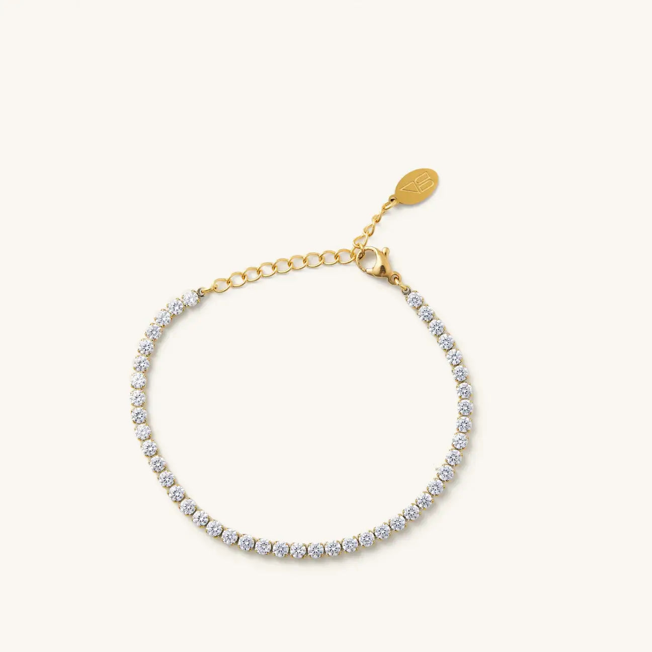 Gold Shimmer Tennis Bracelet-Waterproof