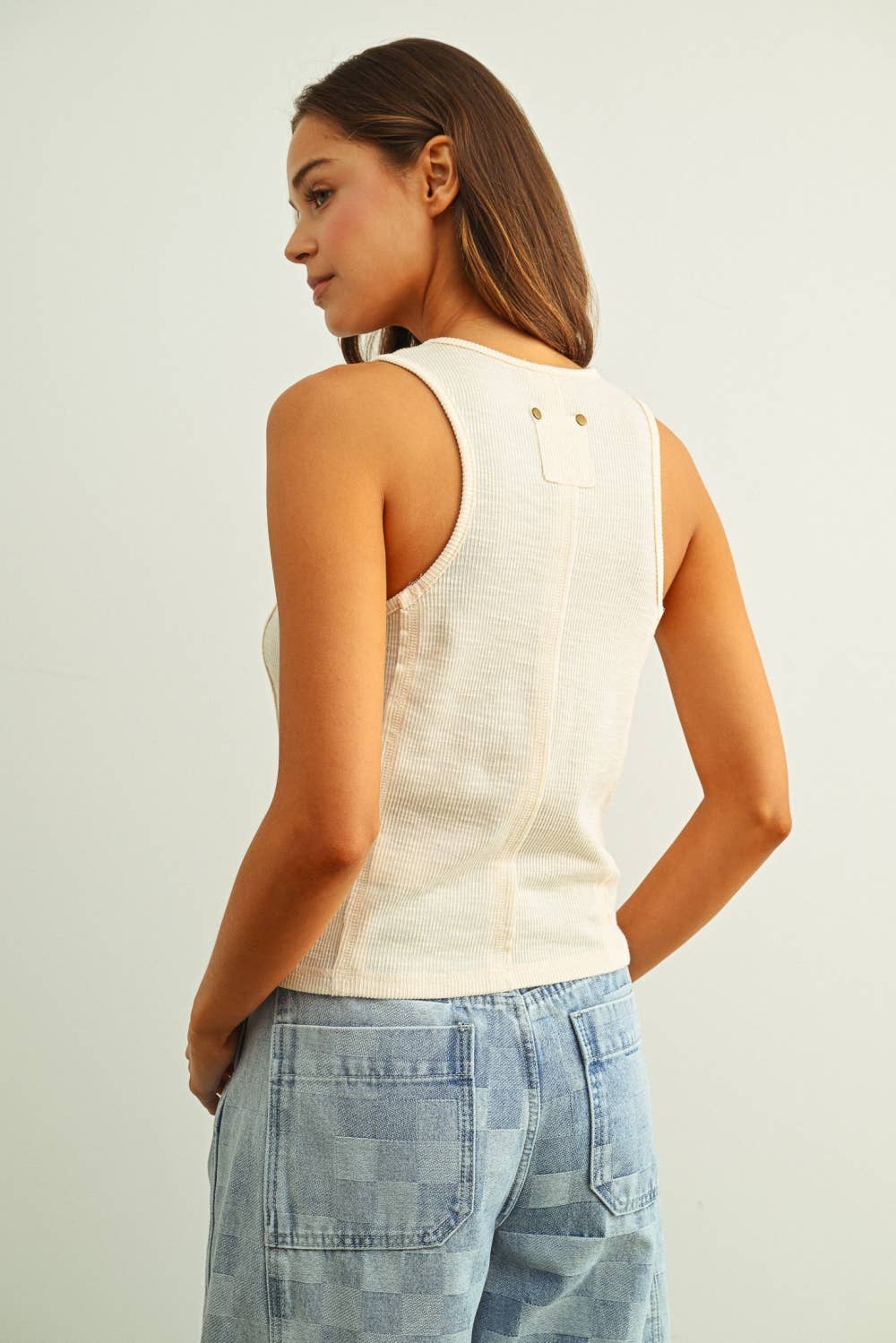 Washed Rib Sleeveless Top