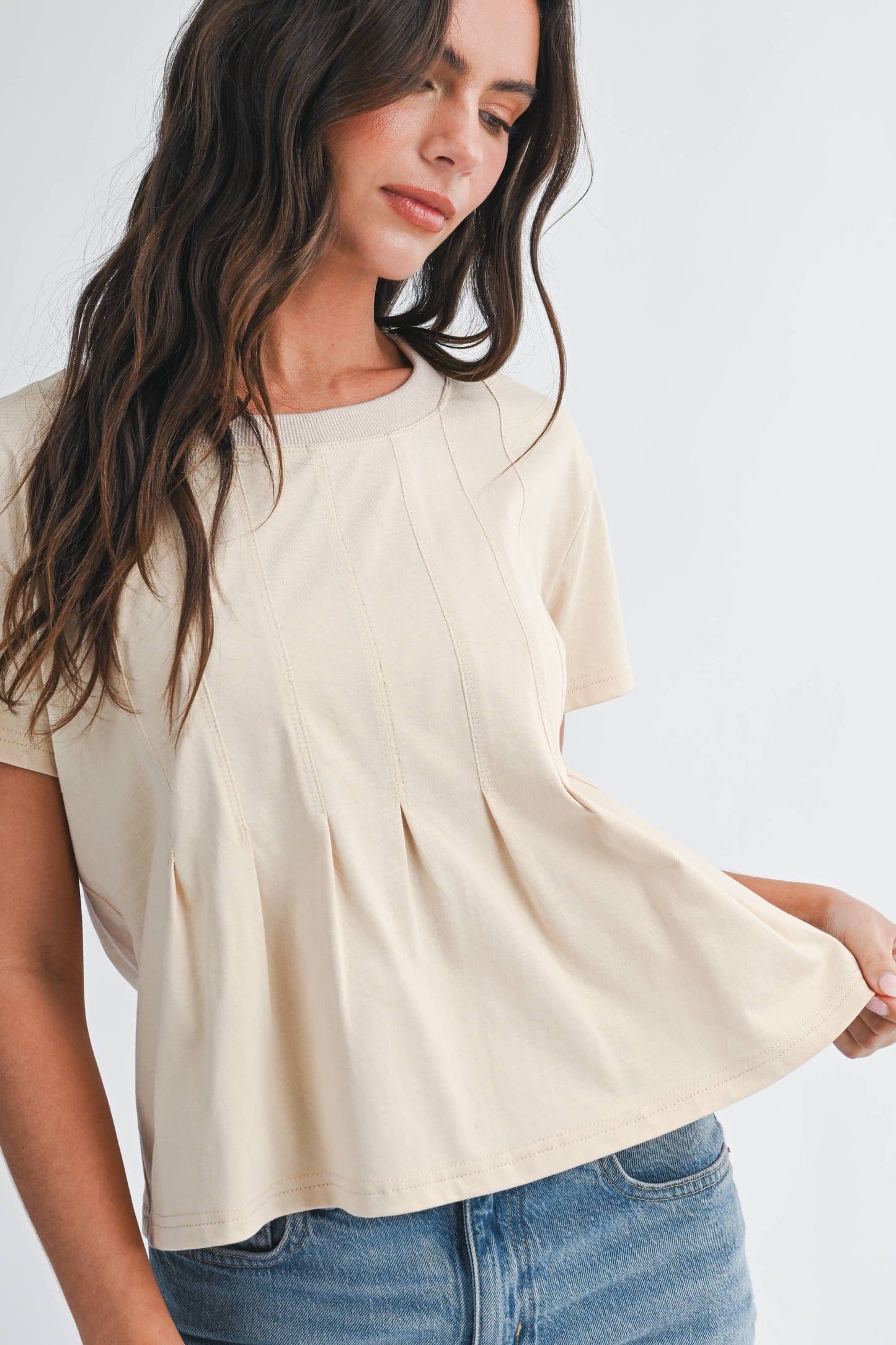 Pleated Swing Tee