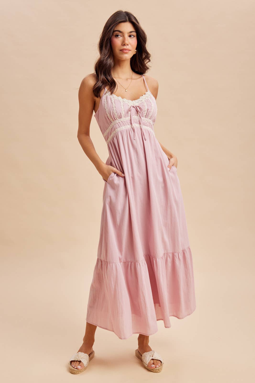 Lace Detail Maxi Dress