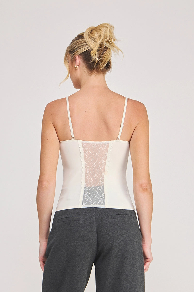 Cami Bralette with Lace Panel Detail