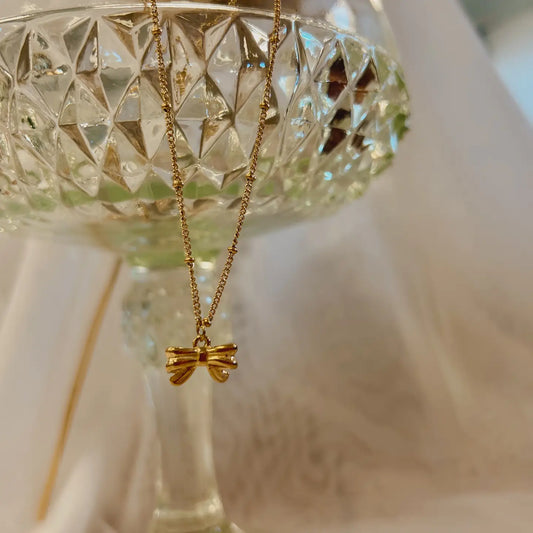 Be That Girl Bow Necklace