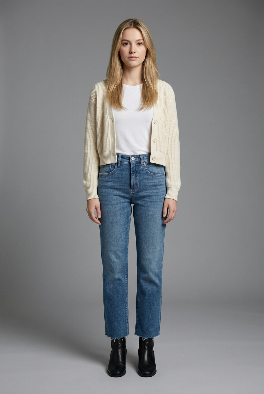 TUMMY CONTROL HIGH RISE STRAIGHT LEG JEANS