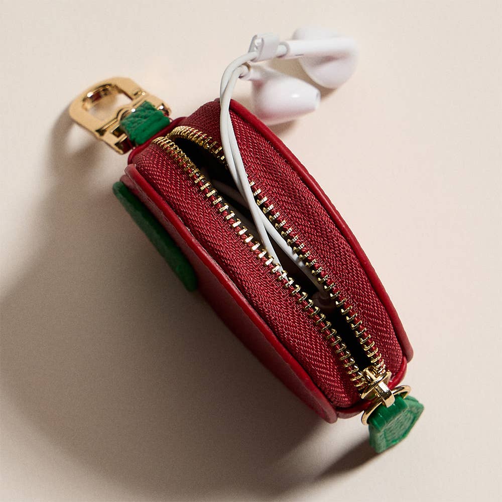 Genuine Leather Apple Bag Charm