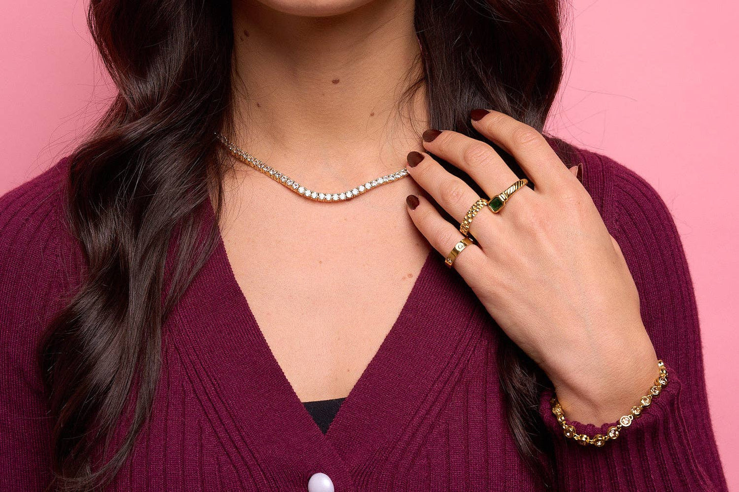 Gigi Tennis Necklace- 18"