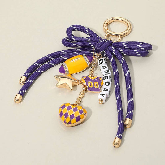 Football GAME DAY Bag Charm
